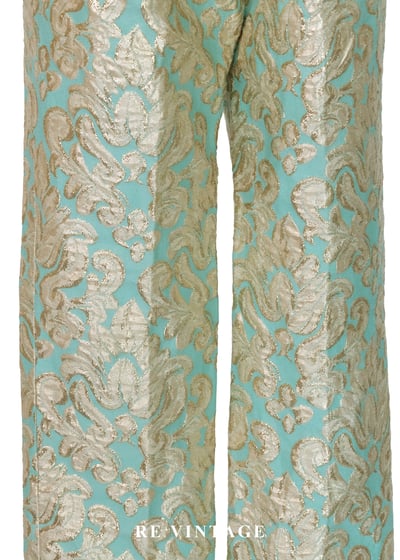 凡爾賽的迴廊金屬光澤圖騰長褲（28"）11