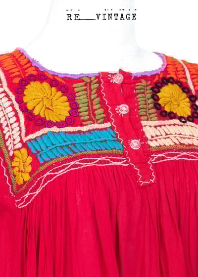 『紐約寶物』全手工刺繡豔紅炙熱の夏日洋裝8