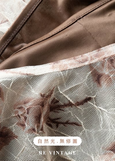 摩卡玫瑰薄紗兩件式長洋裝14