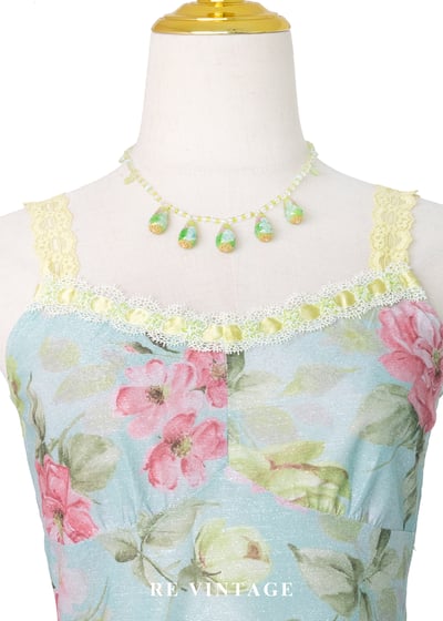 法國小鎮薄荷藍花朵背心3