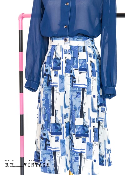 純水方塊及膝短褲（25"）1