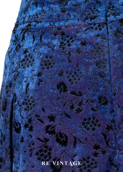 夜藍錦書紫蘭紅光迷你洋裝14