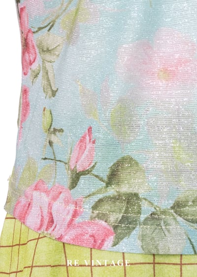 法國小鎮薄荷藍花朵背心6