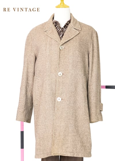 質感單品 - 小格紋米色毛呢大衣（可拆式毛背心內襯）6