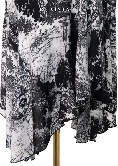 水墨風景微縮景觀中長裙（～25"）8