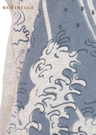 灰藍の浪花米棕色背心6