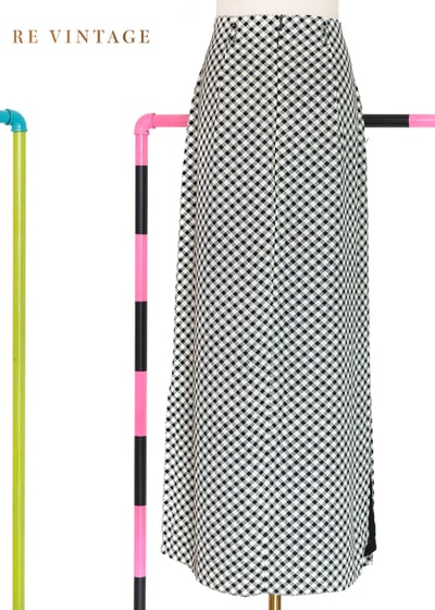 質感單品 - 黑白菱格紋長裙（28"）9