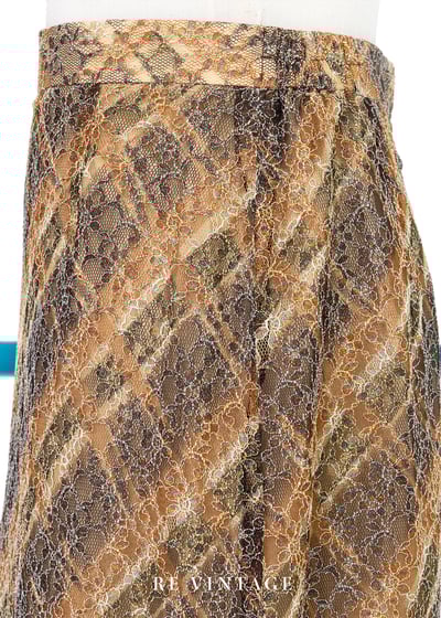 金蔥彩虹小花菱格紋氣質長裙（24-26"）7