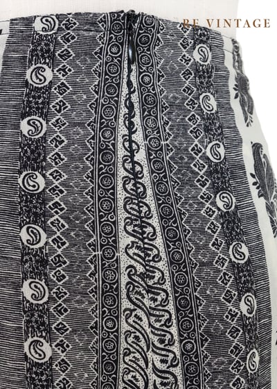 黑白圖騰詩行高腰寬褲（26"）11