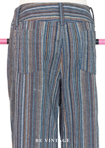 時空經緯 - 復古彩條微喇叭長褲（28"）8