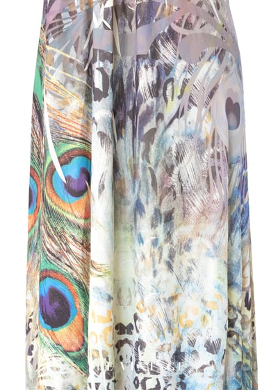 PEACOCK REVERIE羽毛時空圖騰交疊長洋裝9