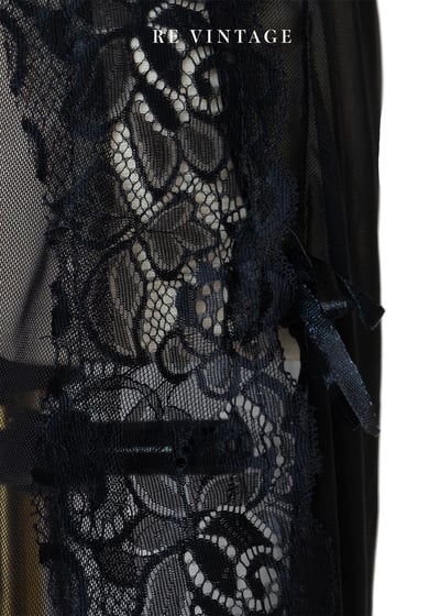 黑系蕾絲網紗透膚細肩帶背心14