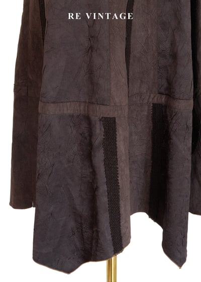 深巧克力色工藝拼貼皺摺美裙（25"）10