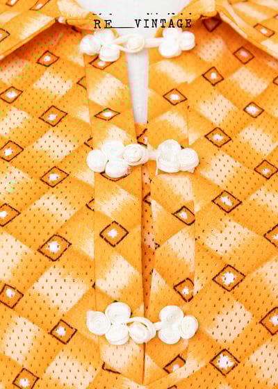 螢光橘色小菱格迷你洋裝5