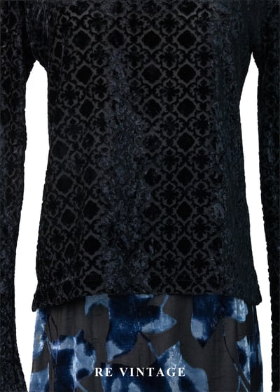 法國製 - 古典壓紋燒絨上衣4