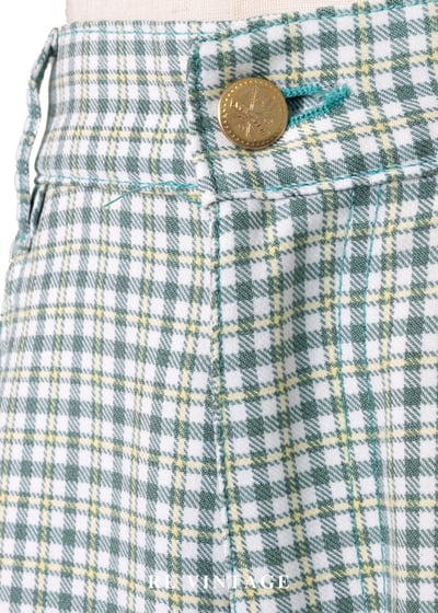 必備單品 - 藍綠色格紋長褲（28"）4