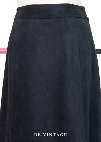 星軌觀測者 - 皮革小花深灰色中長裙（26"）3