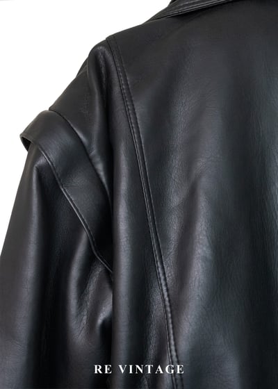 質感單品 - 冬季帥氣雙穿寬版皮革外套17