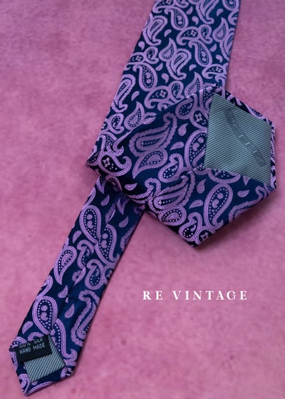 深海裡的紫色流雲蟲佩斯利領帶7