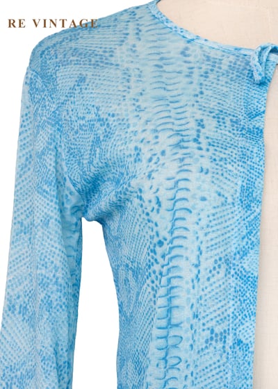 水仙藍蛇紋罩衫上衣5