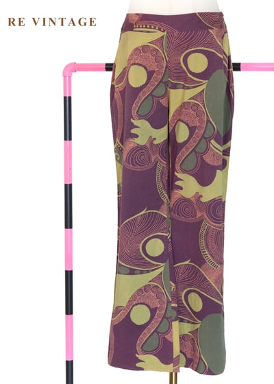 迷幻綠洲花紋流動美褲（26"）1