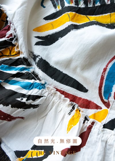 『歐洲寶物』塗鴉解構的狂想荷葉邊中長裙（30"）12