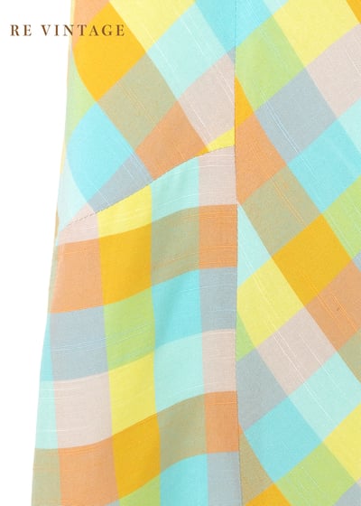 香港製 - 甜蜜方塊糖不規則下擺美裙（26"）6