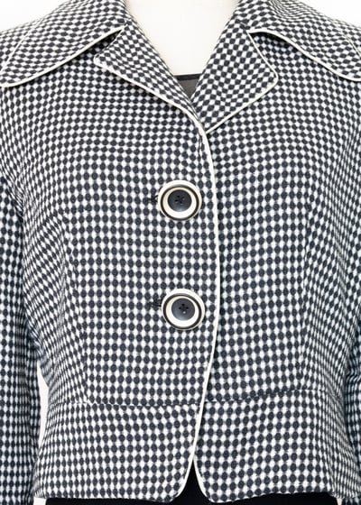 撲克牌方塊短版西裝外套7