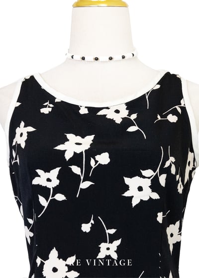 氣質單品 - 黑白小花迷人夏日洋裝7