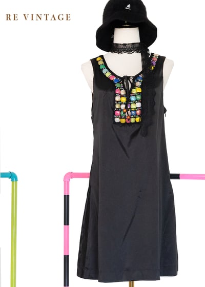 義大利製 - 異國色珠波西米亞迷你洋裝1