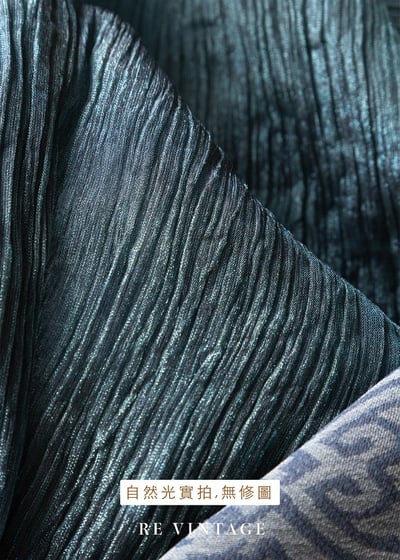 高貴圖騰藍綠色長裙（25"）13