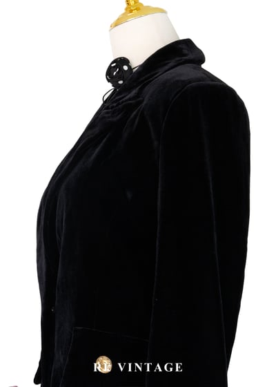 質感單品 - 金釦黑絨西裝外套7