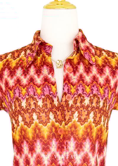 Summer in Paris 粉橘色織品長洋裝4