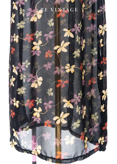 文藝小花透膚細肩帶長洋裝4