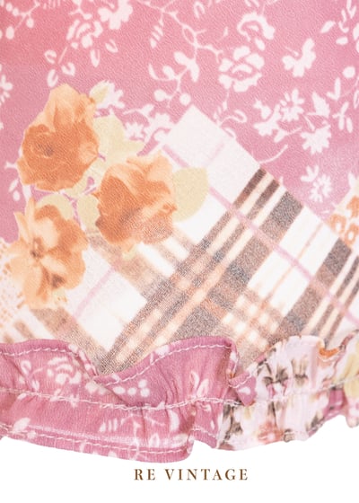 如夢如幻的拼布花紋雪紡裙裙（22-31"）9