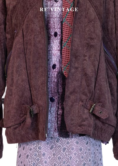 微醺梅洛酒水洗菱格紋夾克外套4