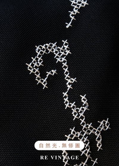 十字繡花卉古典韻味及膝裙（26"）13