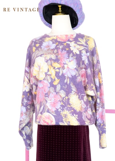 Purple Orchid 花朵盛開毛衣1