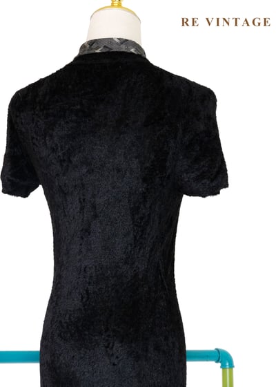 可愛泰迪熊短毛黑色洋裝10