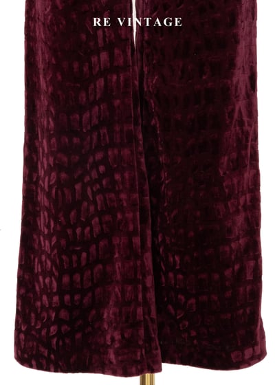 莓果色雕紋紋理絨布長褲（25"）6