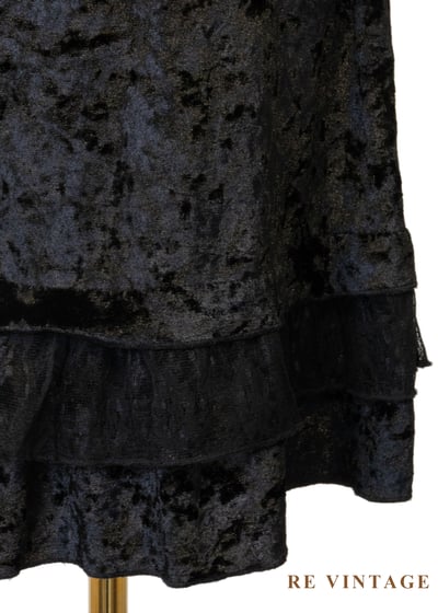 質感單品 - 黑天鵝絨布圓領迷你洋裝12