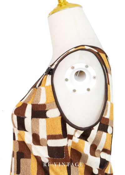 Retro Mosaic 方塊之間短版背心7