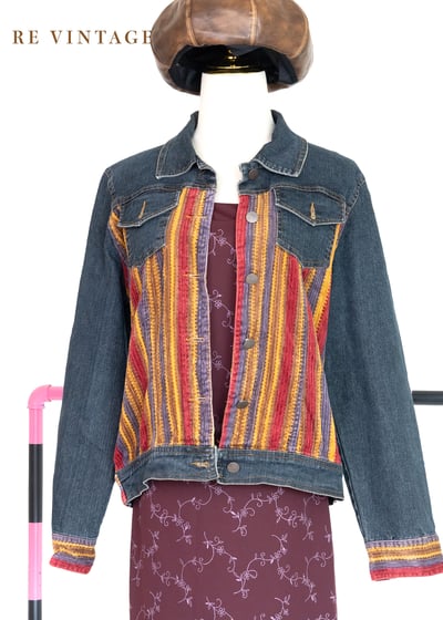 彩虹毛毛蟲牛仔外套1