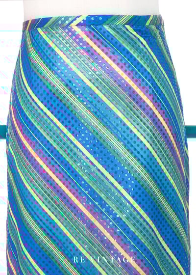 閃亮彩虹小點點斜紋及膝裙（28"）3
