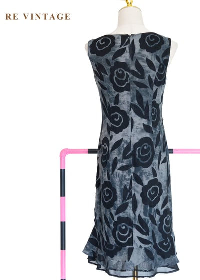 墨染薔薇緹花迷人洋裝10