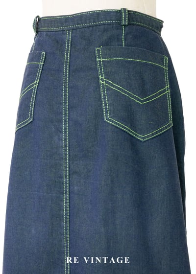 檸檬帶點綠個性單寧中長裙（26"）11