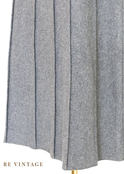 質感單品 -  毛呢壓褶深灰色長裙（~25"）6