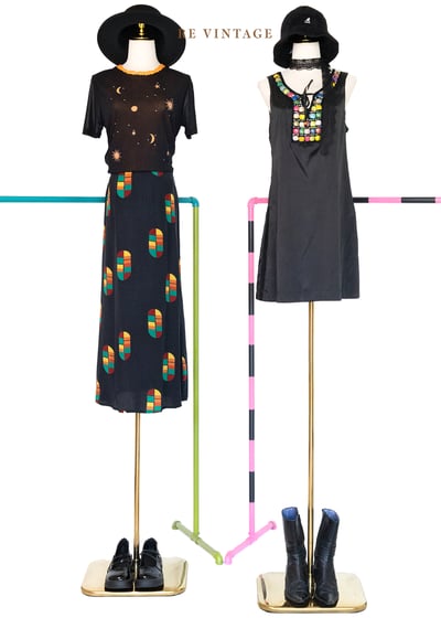 顏色膠囊撞色長裙（25"）2