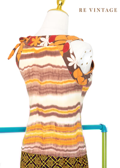 『歐洲寶物』漸層橘色系肩膀小結背心7