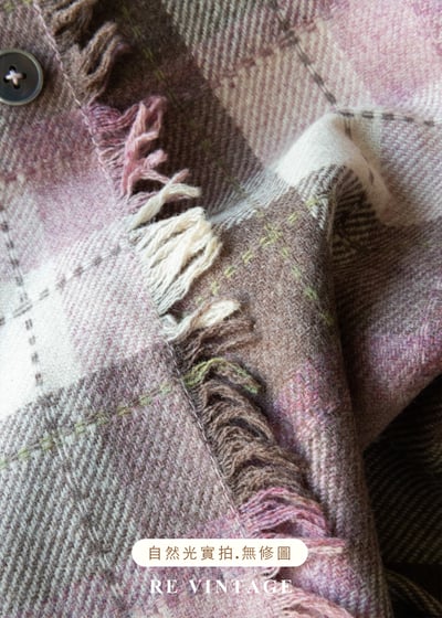 柔柔粉霧棕格紋流蘇短裙（26“）10